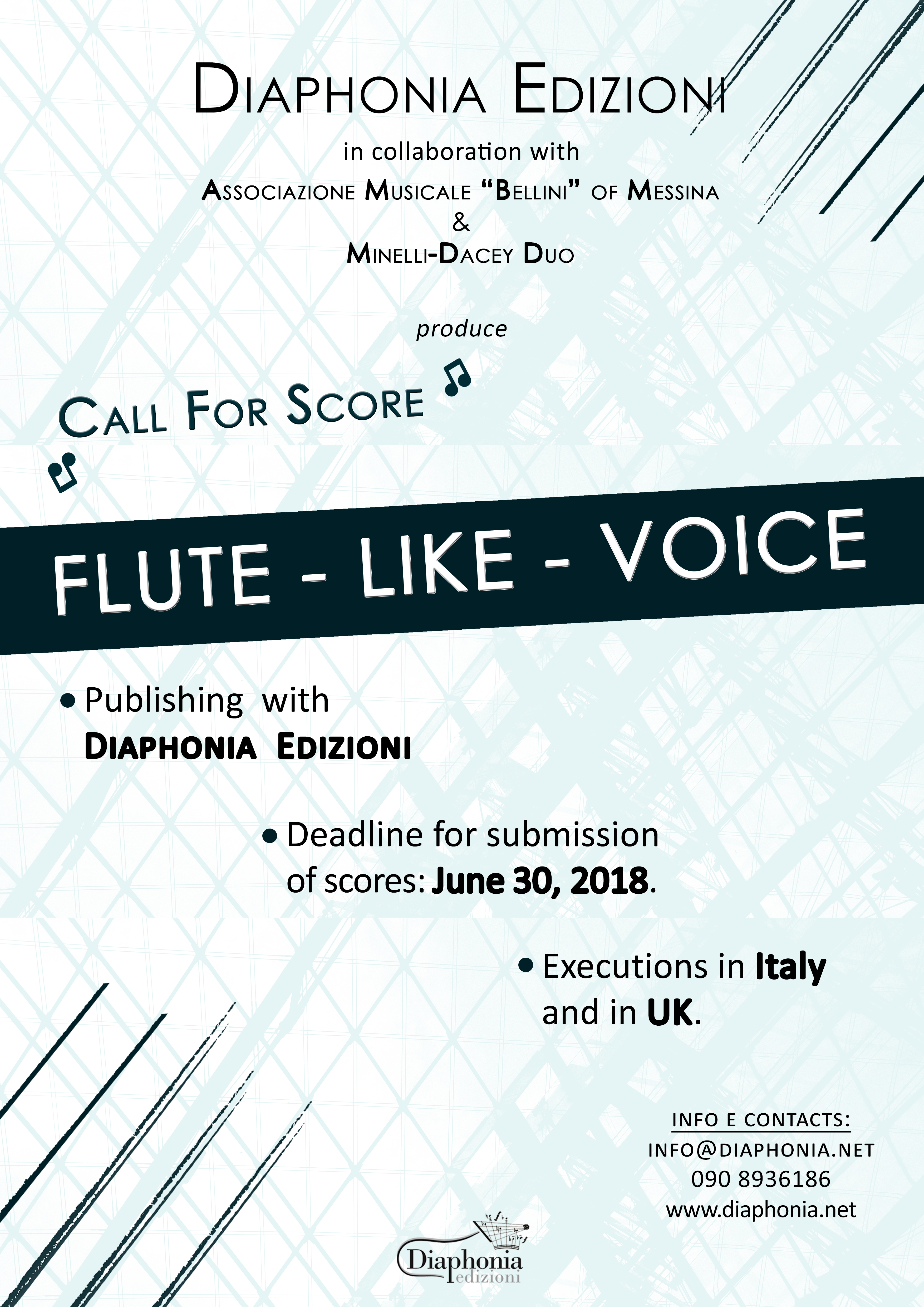 Call For Score Inglese 2018